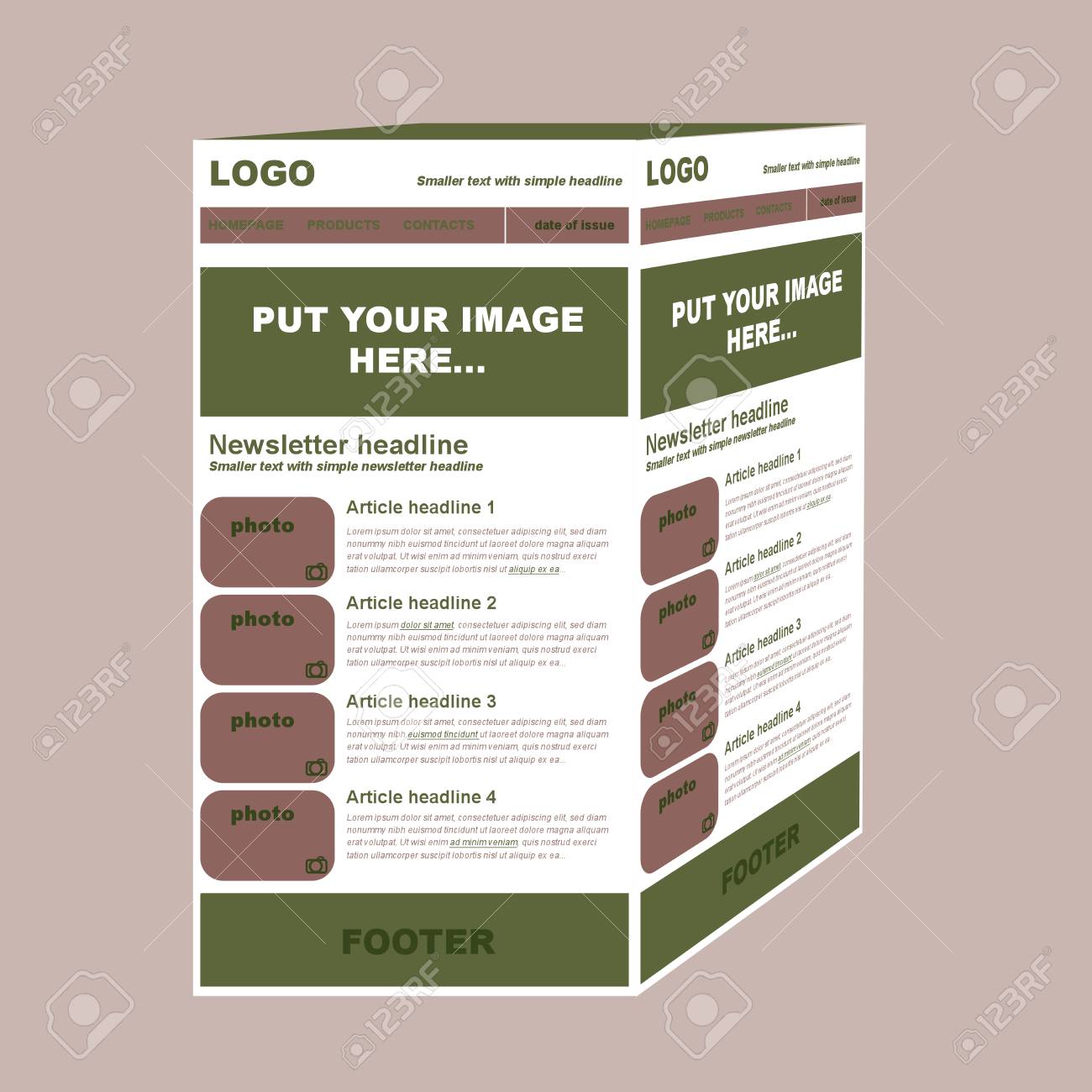 responsive newsletter template for business or non profit