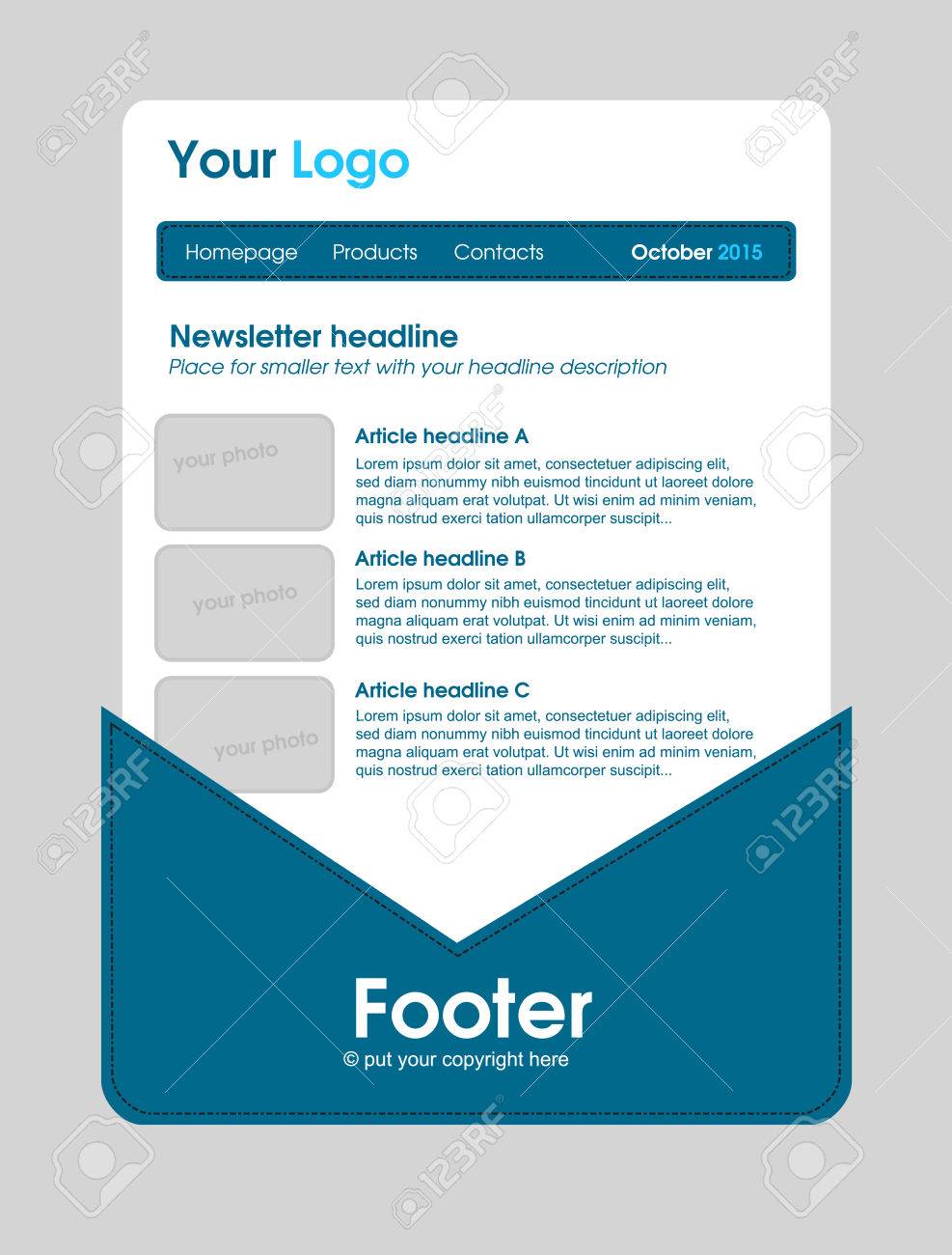 responsive newsletter template for business or non profit