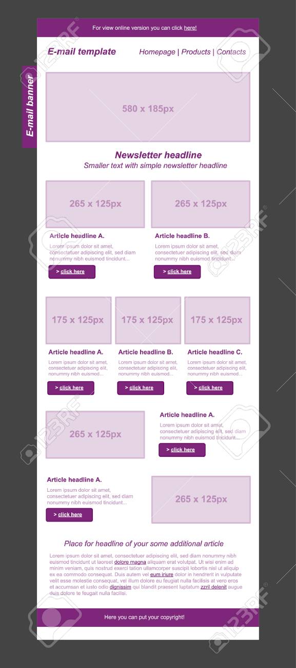 responsive newsletter template for business or non profit
