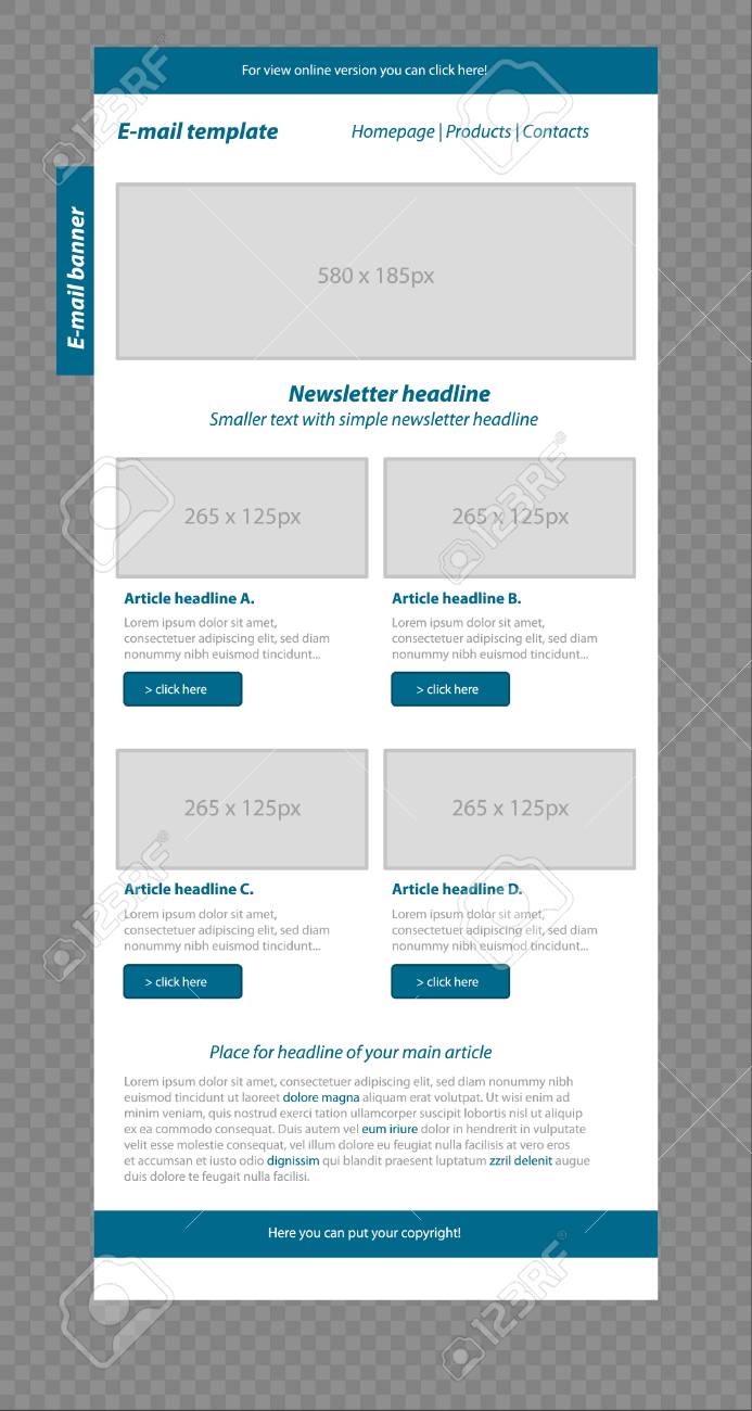 responsive newsletter template for business or non profit