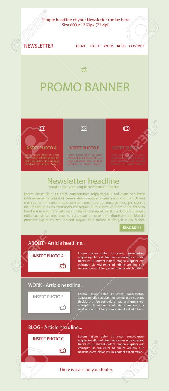 newsletter template for business or non profit organization royalty