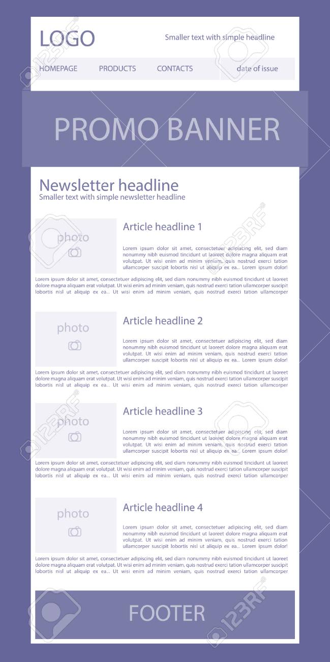 newsletter template for business or non profit organization royalty