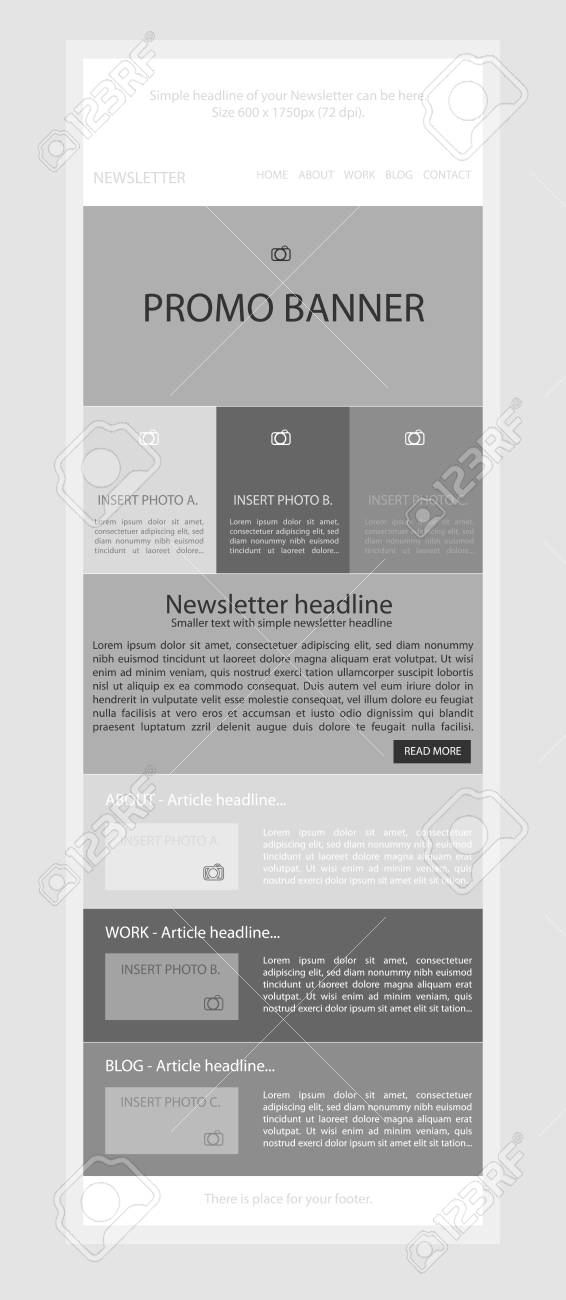 newsletter template for business or non profit organization royalty