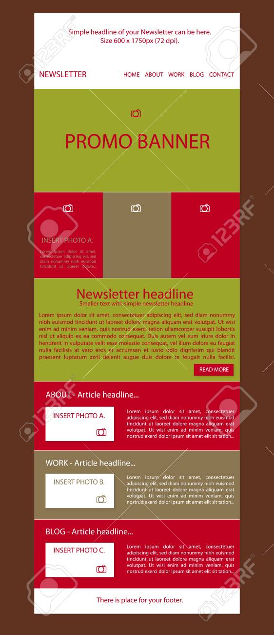 newsletter template for business or non profit organization royalty