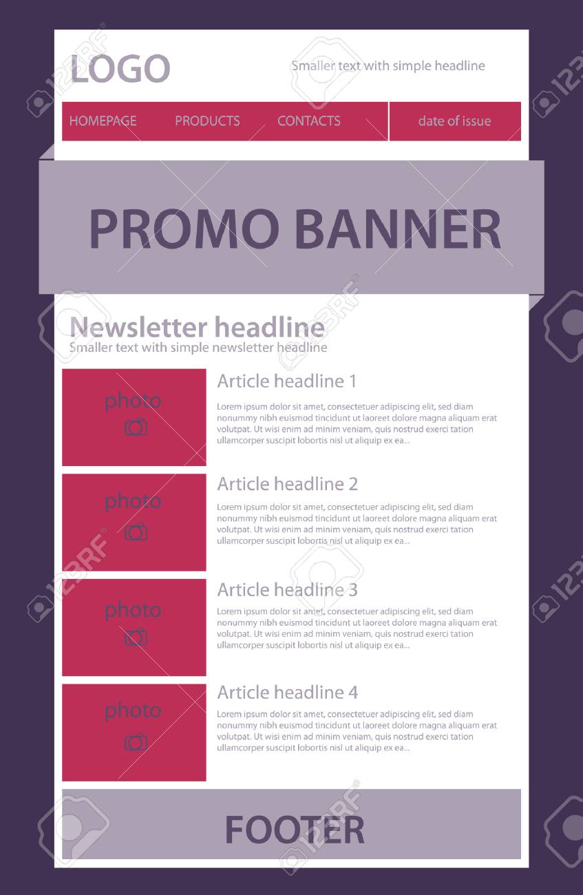 newsletter template for business or non profit organization royalty