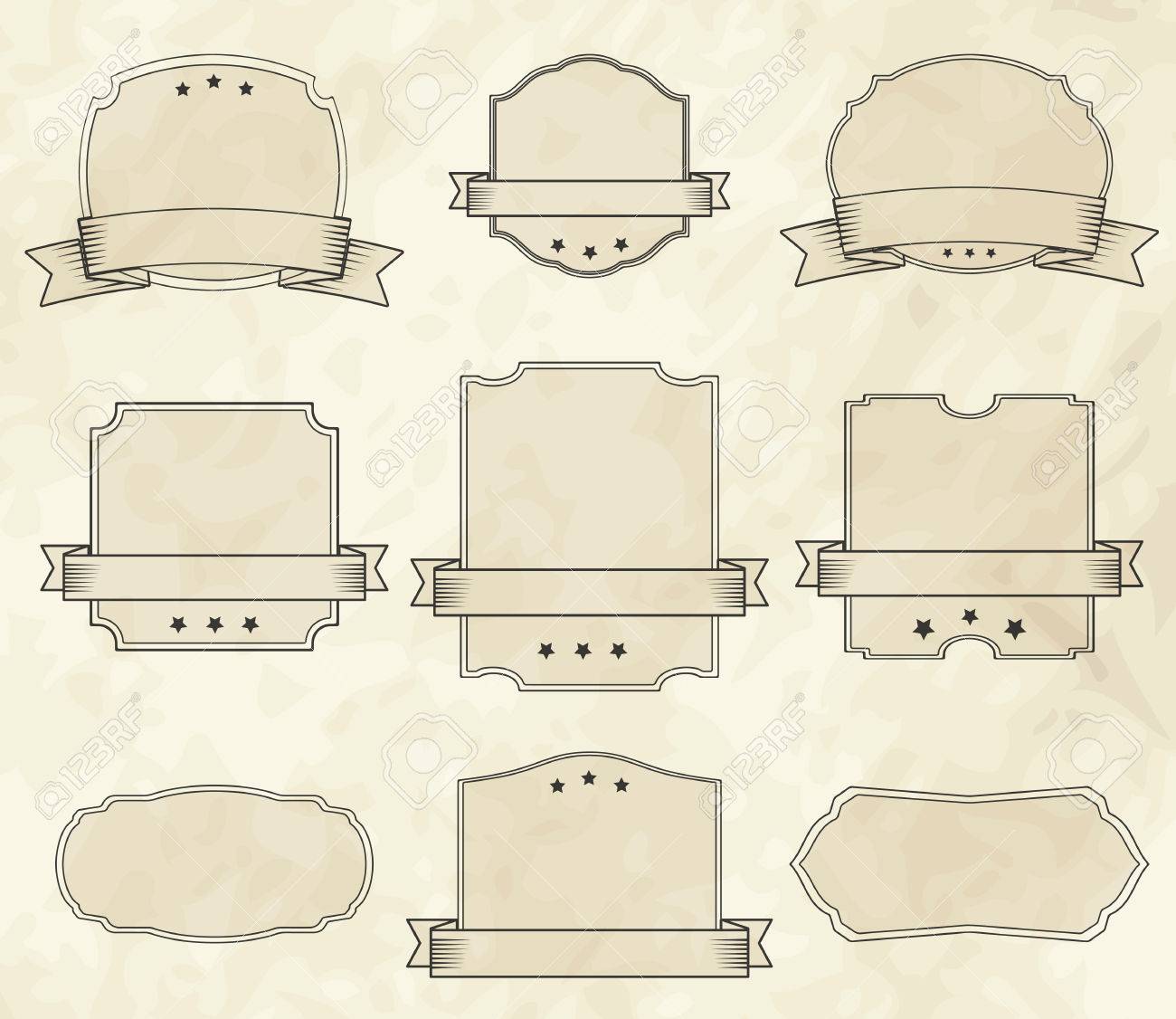 old blank retro vintage label template design royalty free cliparts