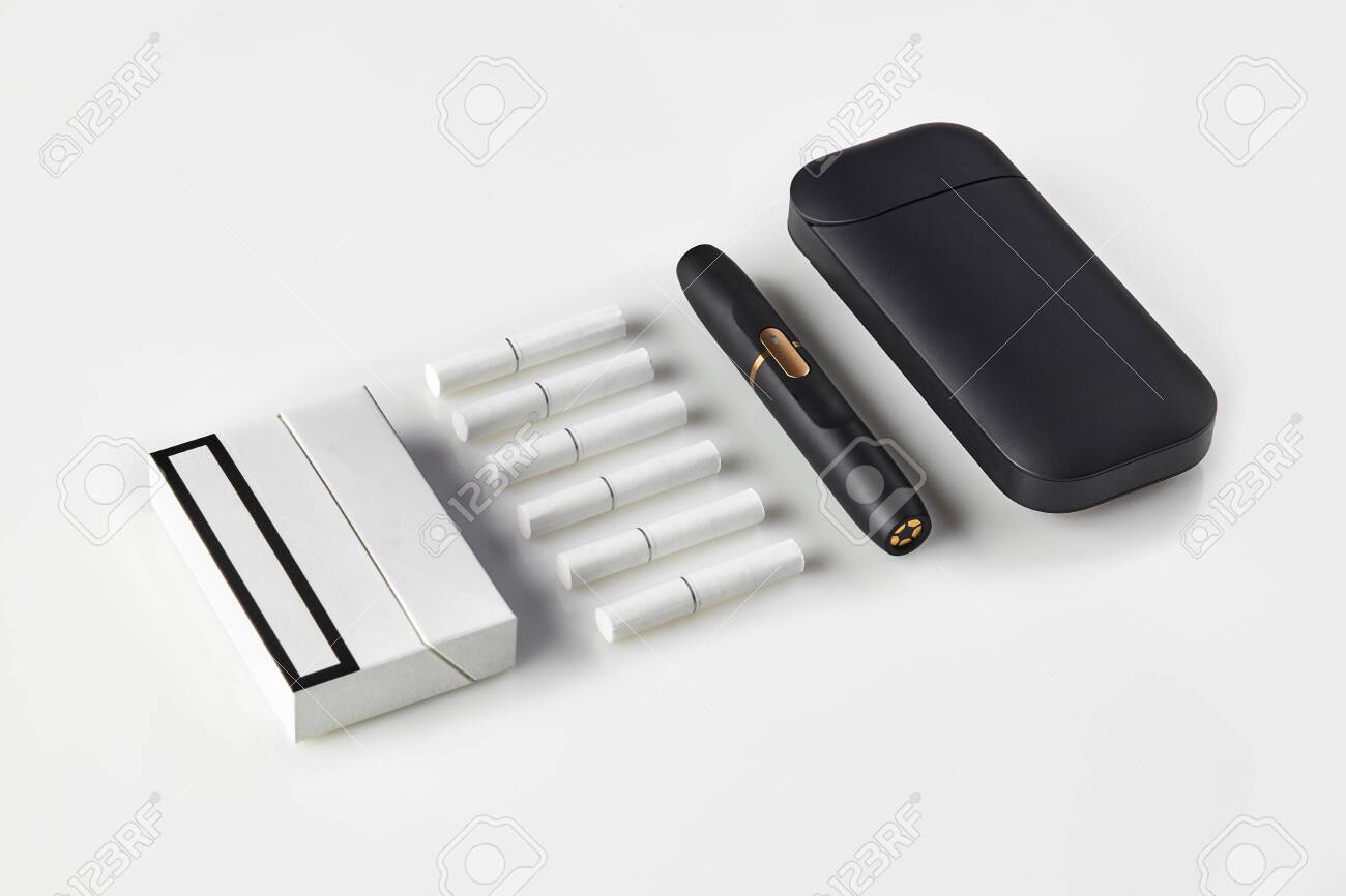 Download New Generation Black Electronic Cigarette And Battery One Pack Stock Photo Picture And Royalty Free Image Image 140948862