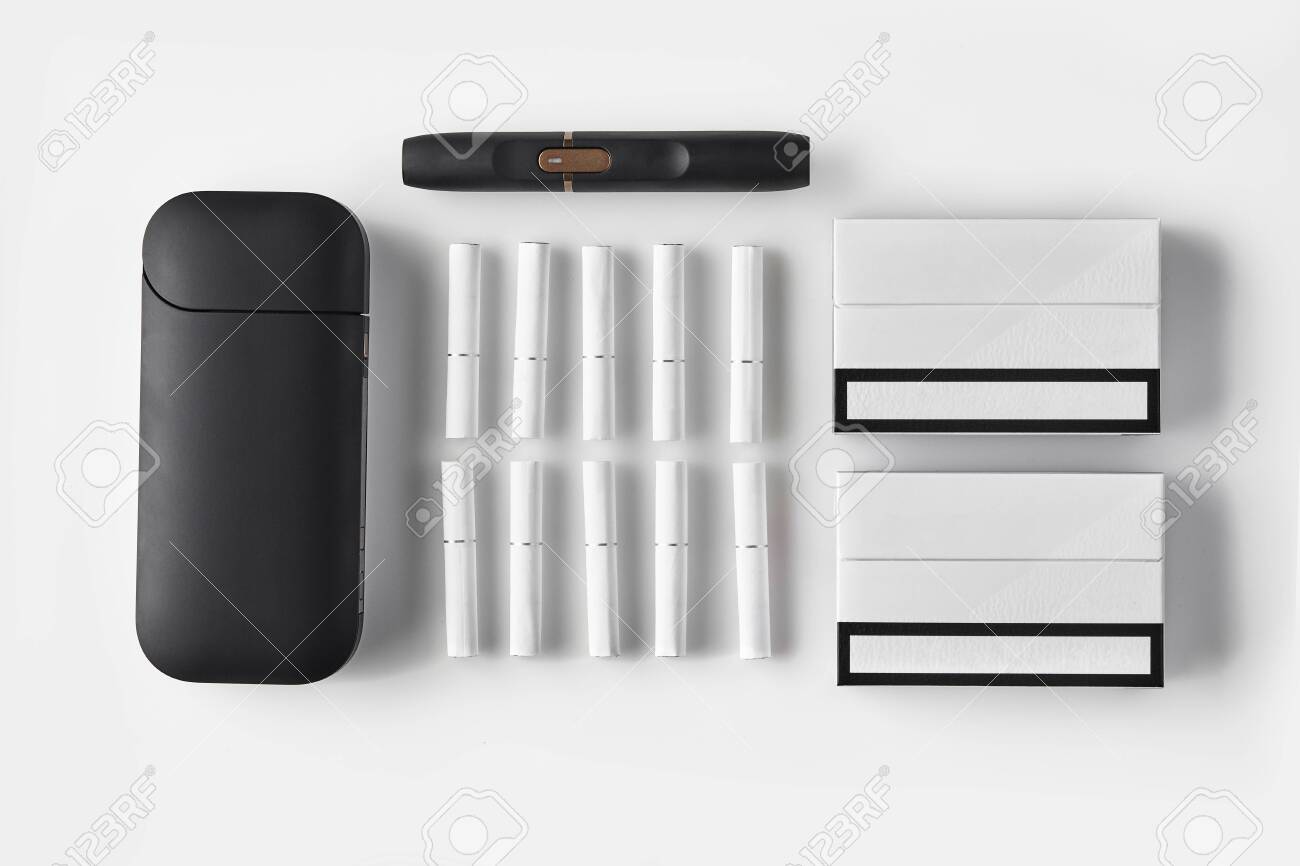 Download New Generation Black Electronic Cigarette And Battery Two Packs Stock Photo Picture And Royalty Free Image Image 140948867
