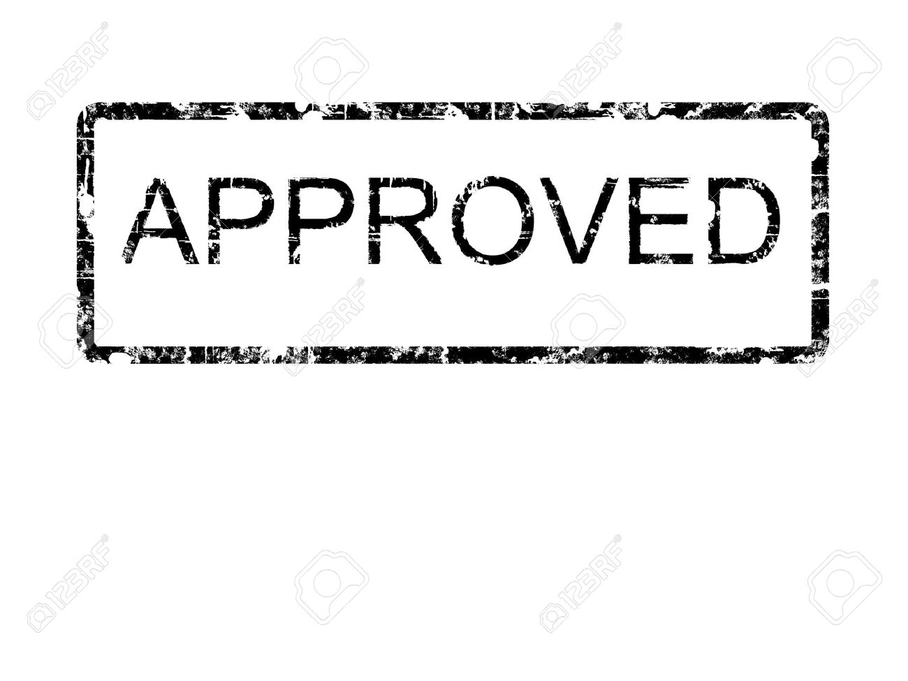 Black Grunge Style Rubber Stamp Design With The Word APPROVED With Rounded  Corners, On A Plain White Background Stock Photo, Picture And Royalty Free  Image. Image 4888621.
