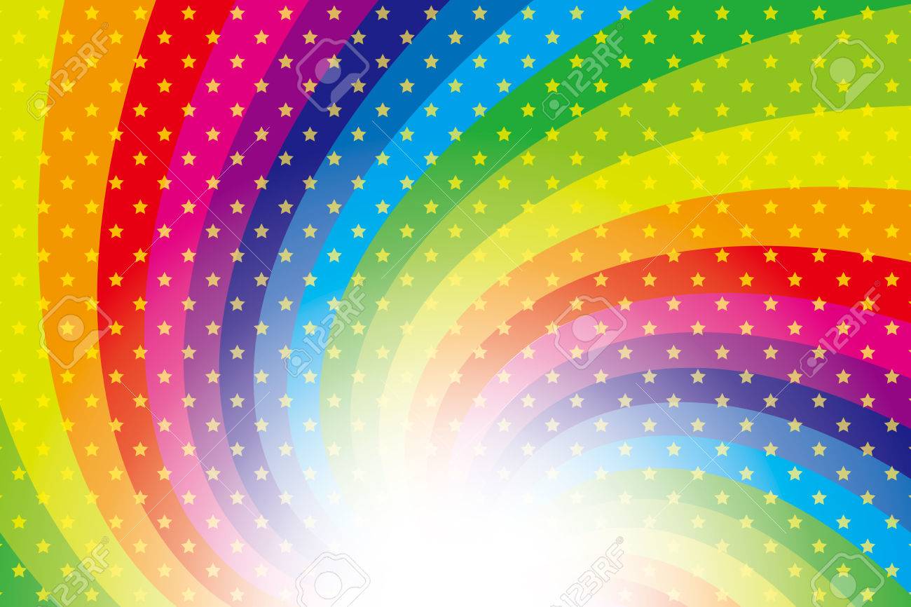 背景素材壁紙 スターダストと虹色の放射 のイラスト素材 ベクタ Image