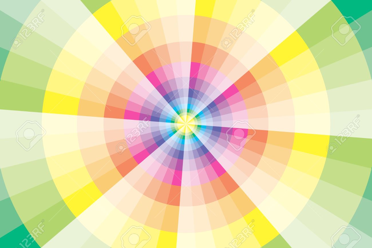Background Material Wallpaper Rainbow Colored Circle And Windmill