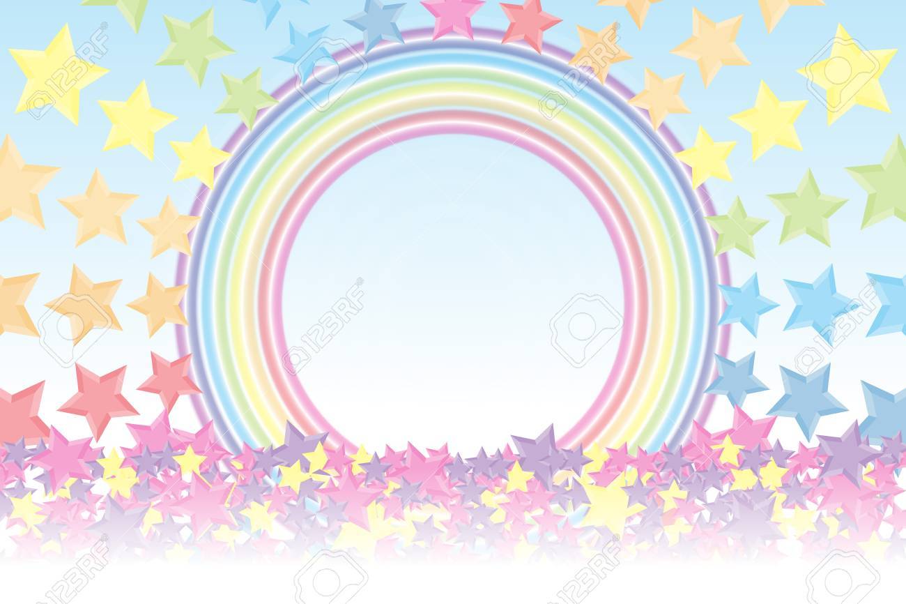 Background Material Wallpaper Rainbow Rainbow Stardust Stardust 7 Colors Colorful Cute Ring Round Circle Ring Royalty Free Cliparts Vectors And Stock Illustration Image