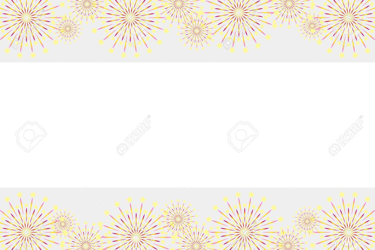 背景素材壁紙 花火 夏の祭 スターマイン 花火 夜の空 和風 メッセージ コピー スペース のイラスト素材 ベクタ Image