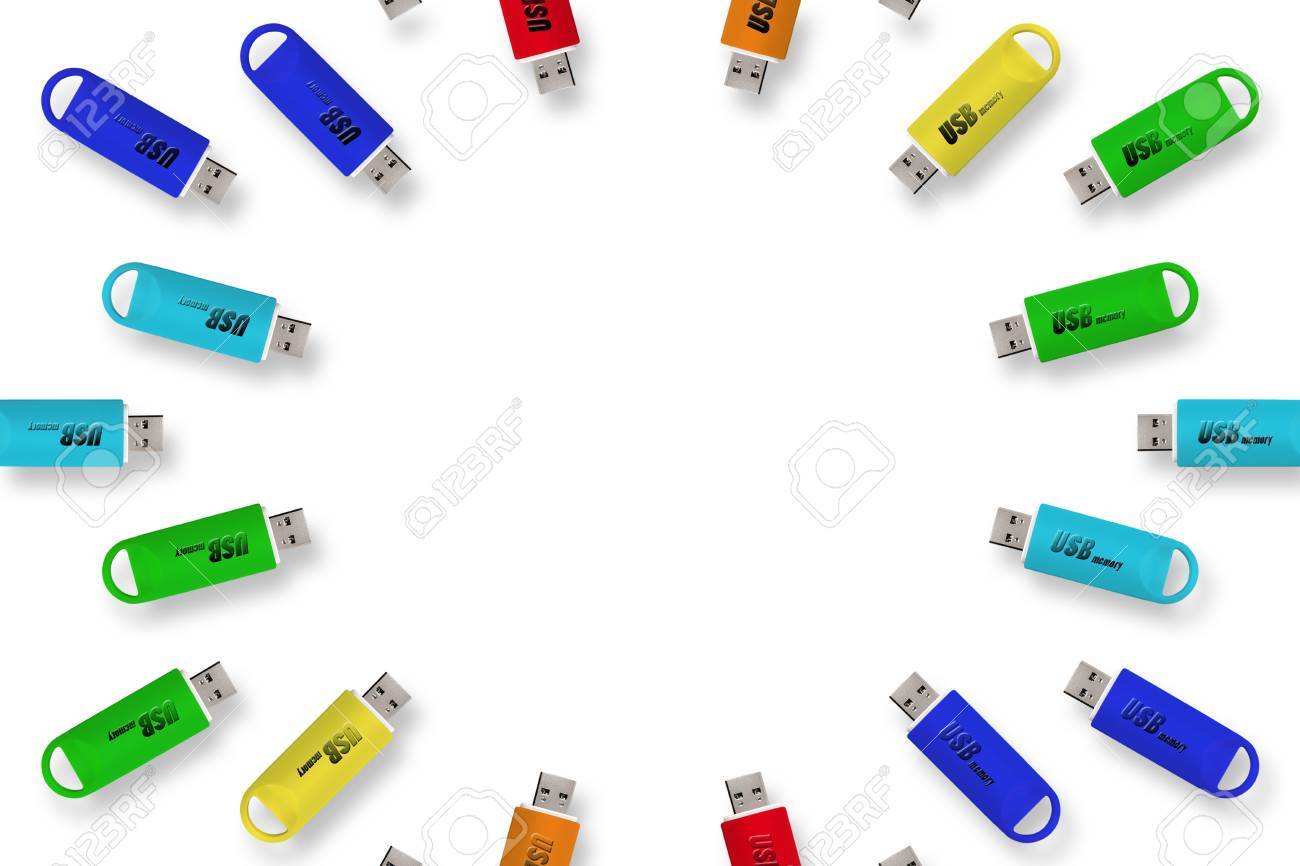 背景素材壁紙 カラフルな素材 Usb メモリ フラッシュ メモリ 虹 スペクトル 虹色 広告 の写真素材 画像素材 Image