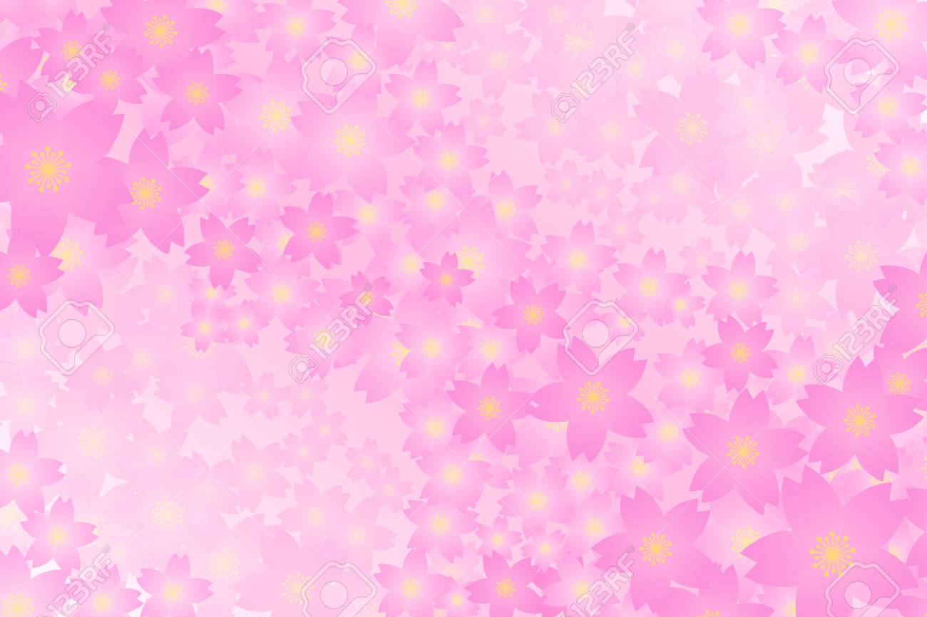 ツリー壁紙背景素材 桜の花 桜 サクラ 和風 春 花 お祝い 式典 卒業 日本 風景 花の花弁 のイラスト素材 ベクタ Image