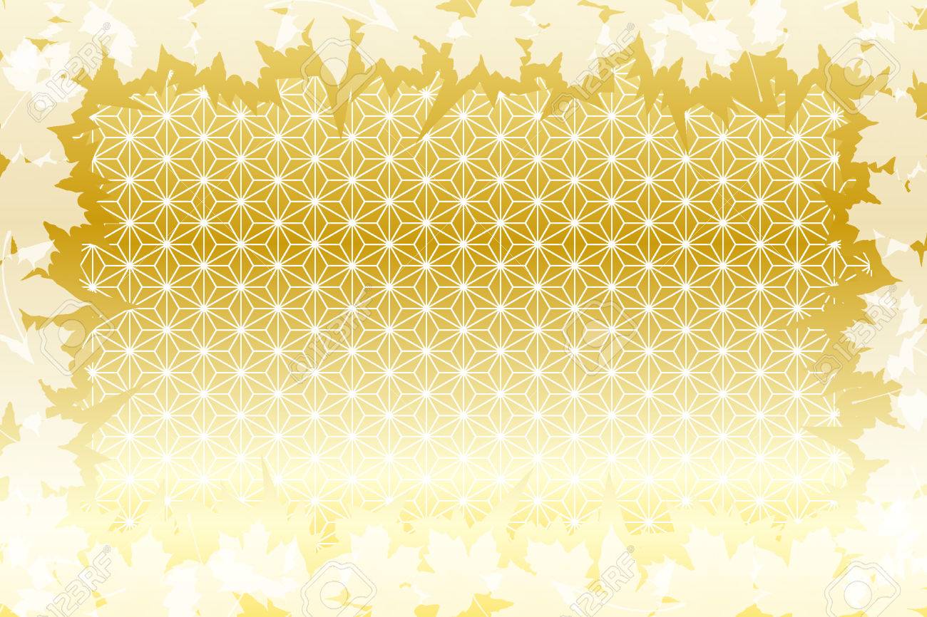 Background Material Autumn Japanese Style Images Traditional Patterns Maple Ginkgo Kaede Momiji Ginkgo Maple Title Royalty Free Cliparts Vectors And Stock Illustration Image