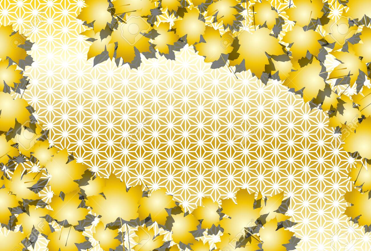 Japanese style background, traditional pattern, hemp pattern, maple, autumn, autumn, deciduous, maple, free material, copy space, advertising poster - 132272657 Japanese style background, traditional pattern, hemp pattern, maple, autumn, autumn, deciduous, maple, free material, copy space, advertising poster - 132272657
