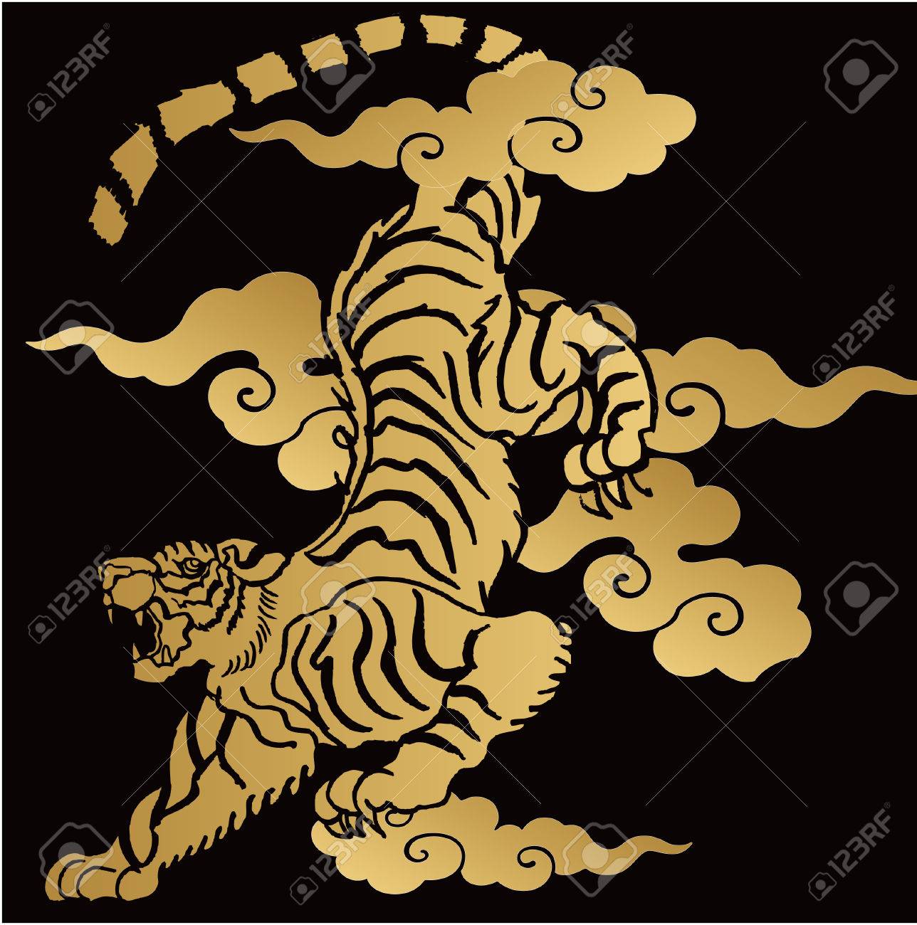 Japanese tiger illustration for design material - 60750942 Japanese tiger illustration for design material - 60750942