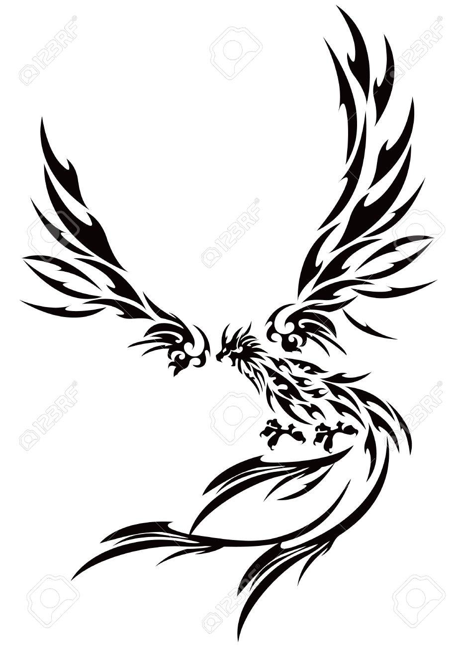 Tribal Phoenix Royalty Free Cliparts Vectors And Stock Illustration Image