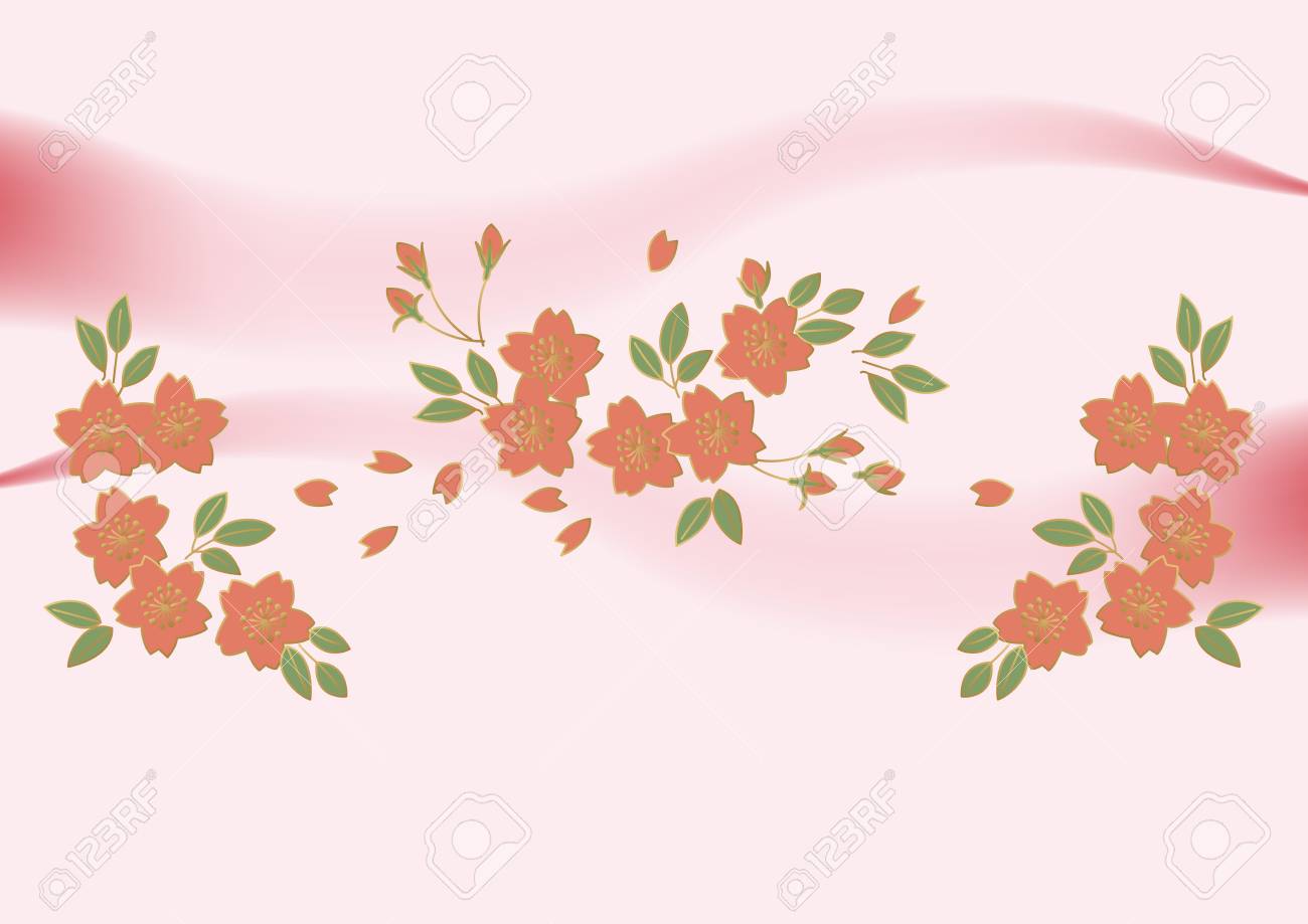 桜の背景資料 日本画の背景資料 桜の現代美術 桜の壁紙素材 日本語の背景資料 和風の背景資料 装飾のための背景デザイン 春のイメージ スプリング素材 のイラスト素材 ベクタ Image