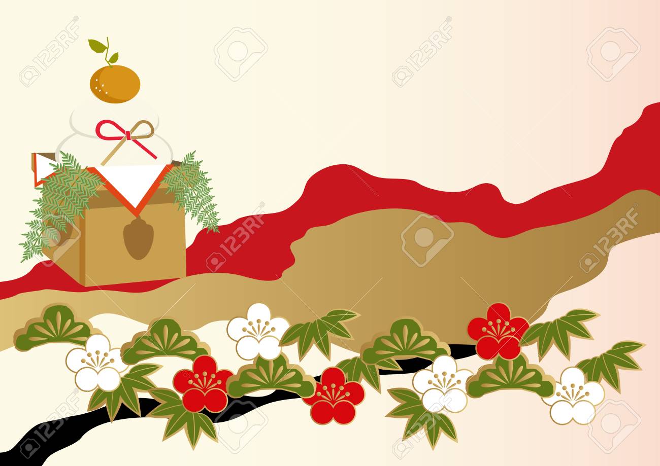 Illustration For The New Year Japanese Style Background Material Royalty Free Cliparts Vectors And Stock Illustration Image