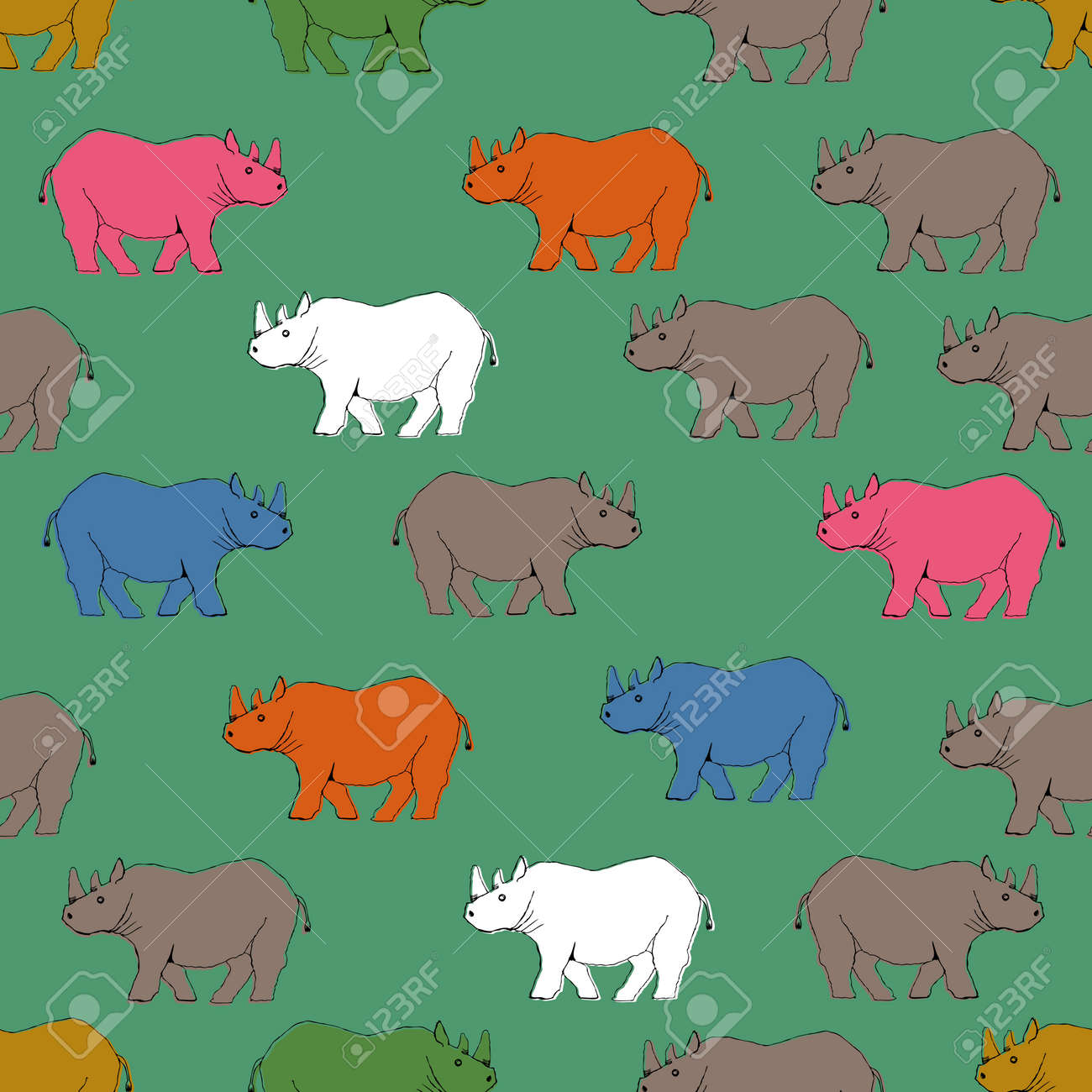 Rhino pattern.
Seamless pattern. Material for wallpaper and wrapping paper. Textile design. - 169494543 Rhino pattern.
Seamless pattern. Material for wallpaper and wrapping paper. Textile design. - 169494543