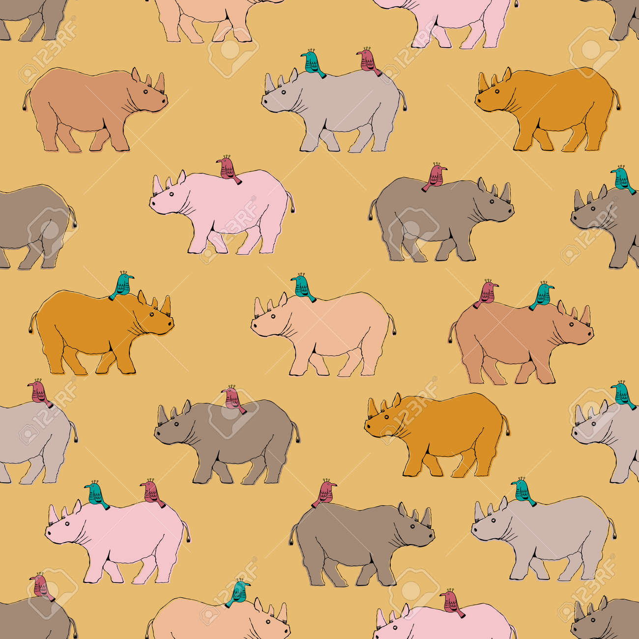 Rhino and bird patterns.
Seamless pattern. Material for wallpaper and wrapping paper. Textile design. - 169172687 Rhino and bird patterns.
Seamless pattern. Material for wallpaper and wrapping paper. Textile design. - 169172687