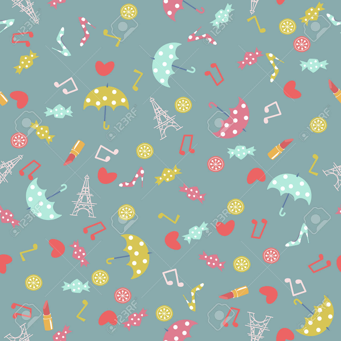 Paris accessory pattern.
Seamless pattern. Material for wallpaper and wrapping paper. Textile design. - 169494555 Paris accessory pattern.
Seamless pattern. Material for wallpaper and wrapping paper. Textile design. - 169494555
