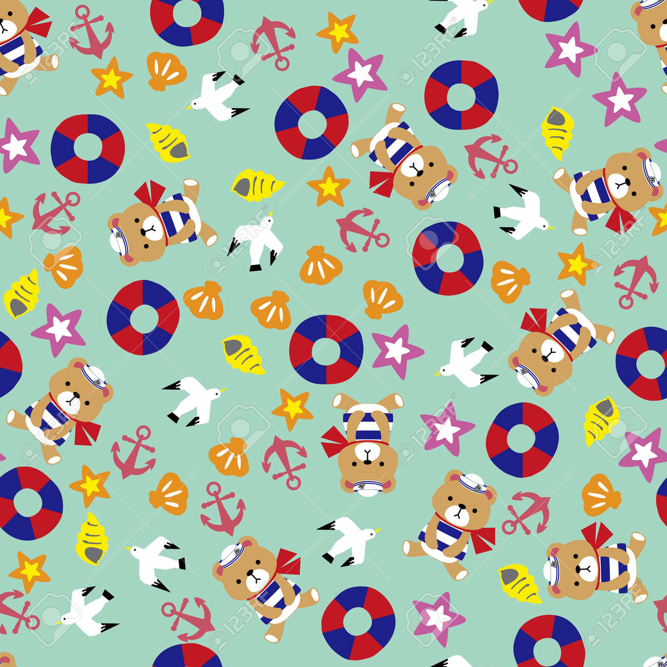Sea and teddy bear pattern.
Seamless pattern. Material for wallpaper and wrapping paper. Textile design. - 169351503 Sea and teddy bear pattern.
Seamless pattern. Material for wallpaper and wrapping paper. Textile design. - 169351503