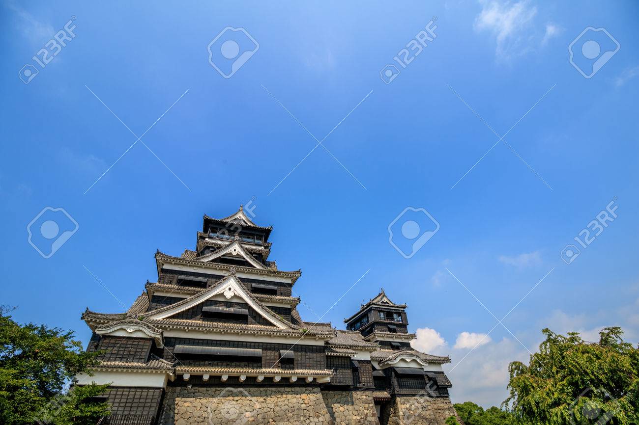 Kumamoto castle in Kumamoto, Japan. - 57541632 Kumamoto castle in Kumamoto, Japan. - 57541632