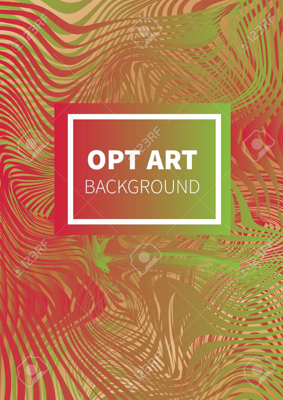 poster in style of optical illusion opt art banner flyer template art flyer template