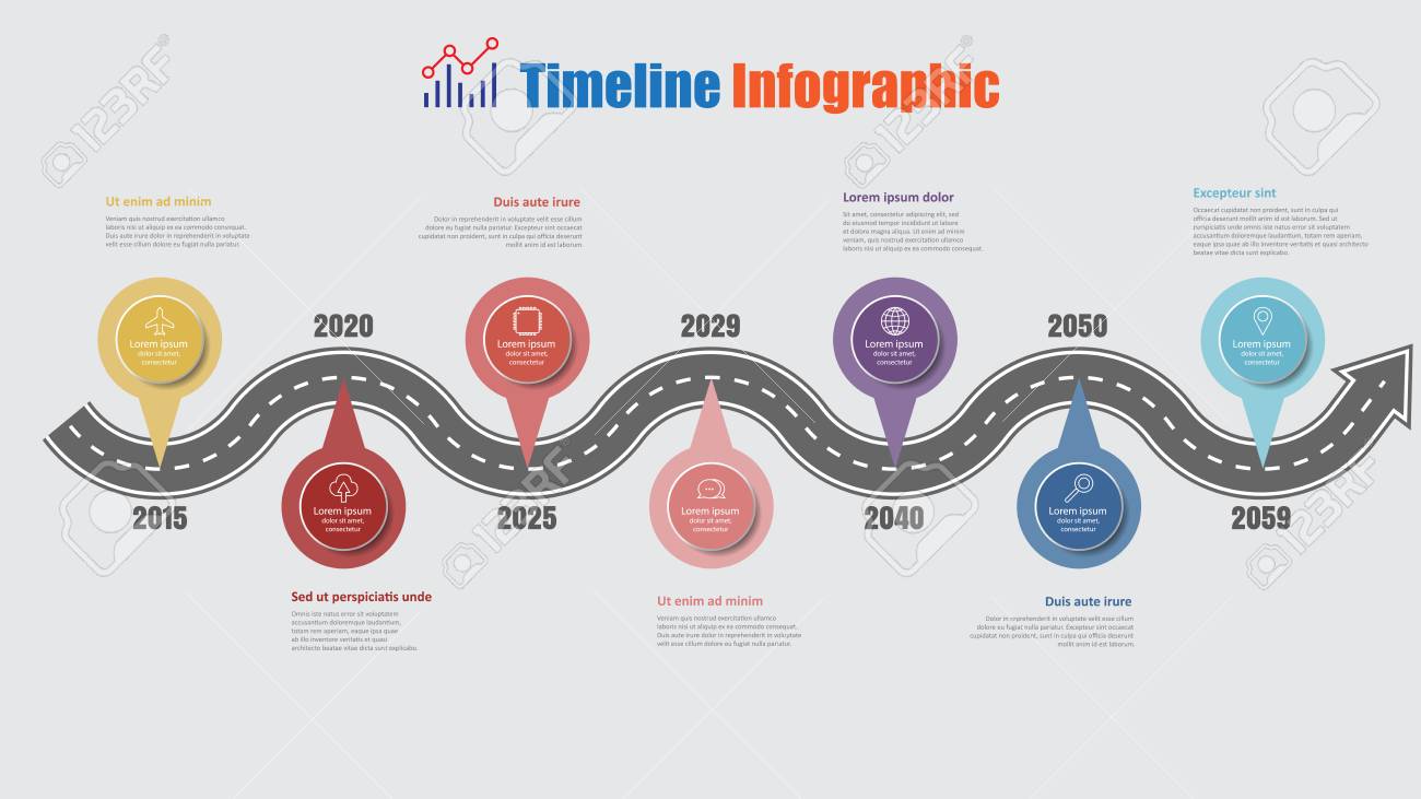 Road map business timeline infographic with 7 step pins designed for abstract background elements diagram planning process web pages digital technology data presentation chart. Vector illustration - 114777144 Road map business timeline infographic with 7 step pins designed for abstract background elements diagram planning process web pages digital technology data presentation chart. Vector illustration - 114777144