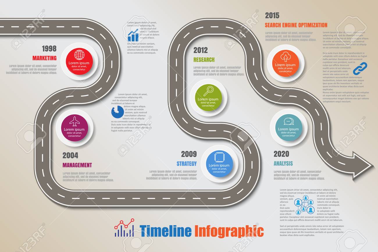 Business road map timeline infographic icons designed for abstract background template milestone element modern diagram process technology digital marketing data presentation chart Vector illustration - 126262936 Business road map timeline infographic icons designed for abstract background template milestone element modern diagram process technology digital marketing data presentation chart Vector illustration - 126262936