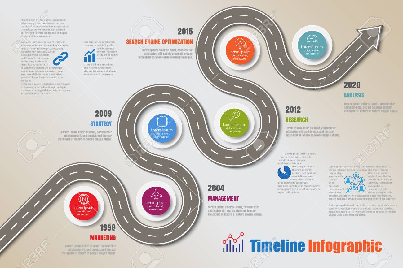 Business road map timeline infographic icons designed for abstract background template milestone element modern diagram process technology digital marketing data presentation chart Vector illustration - 127425860 Business road map timeline infographic icons designed for abstract background template milestone element modern diagram process technology digital marketing data presentation chart Vector illustration - 127425860