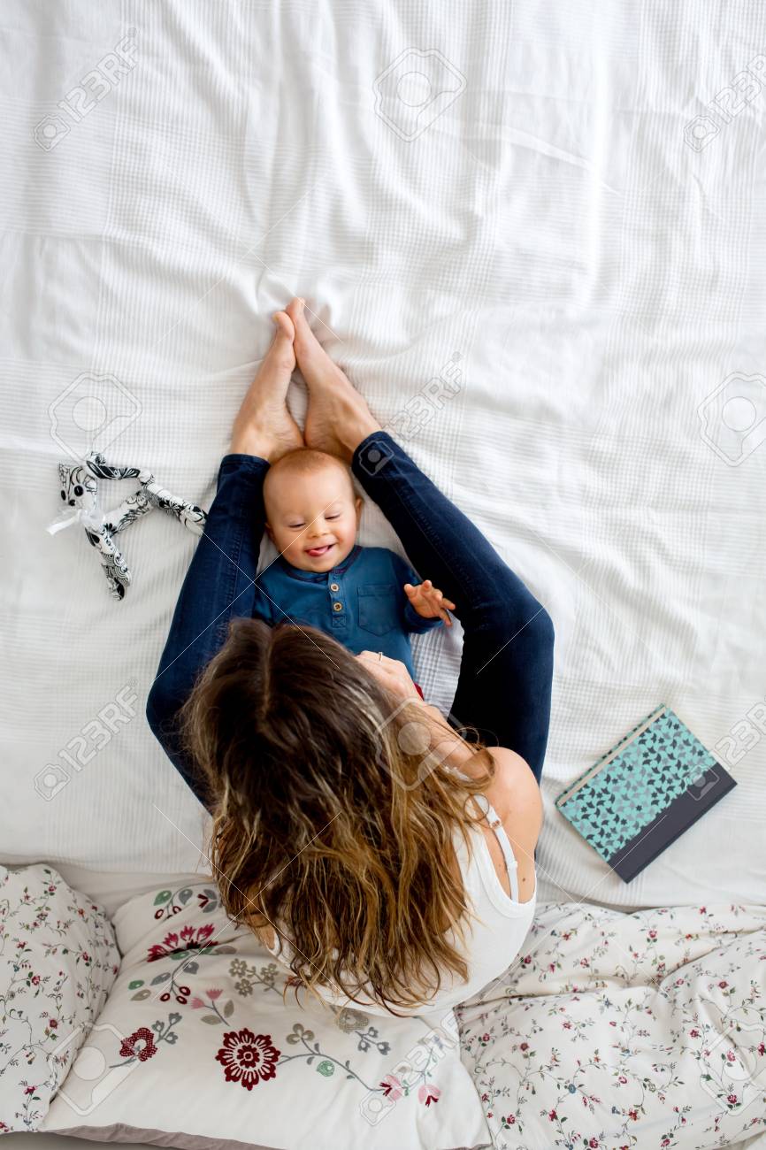 baby boy and mom photos