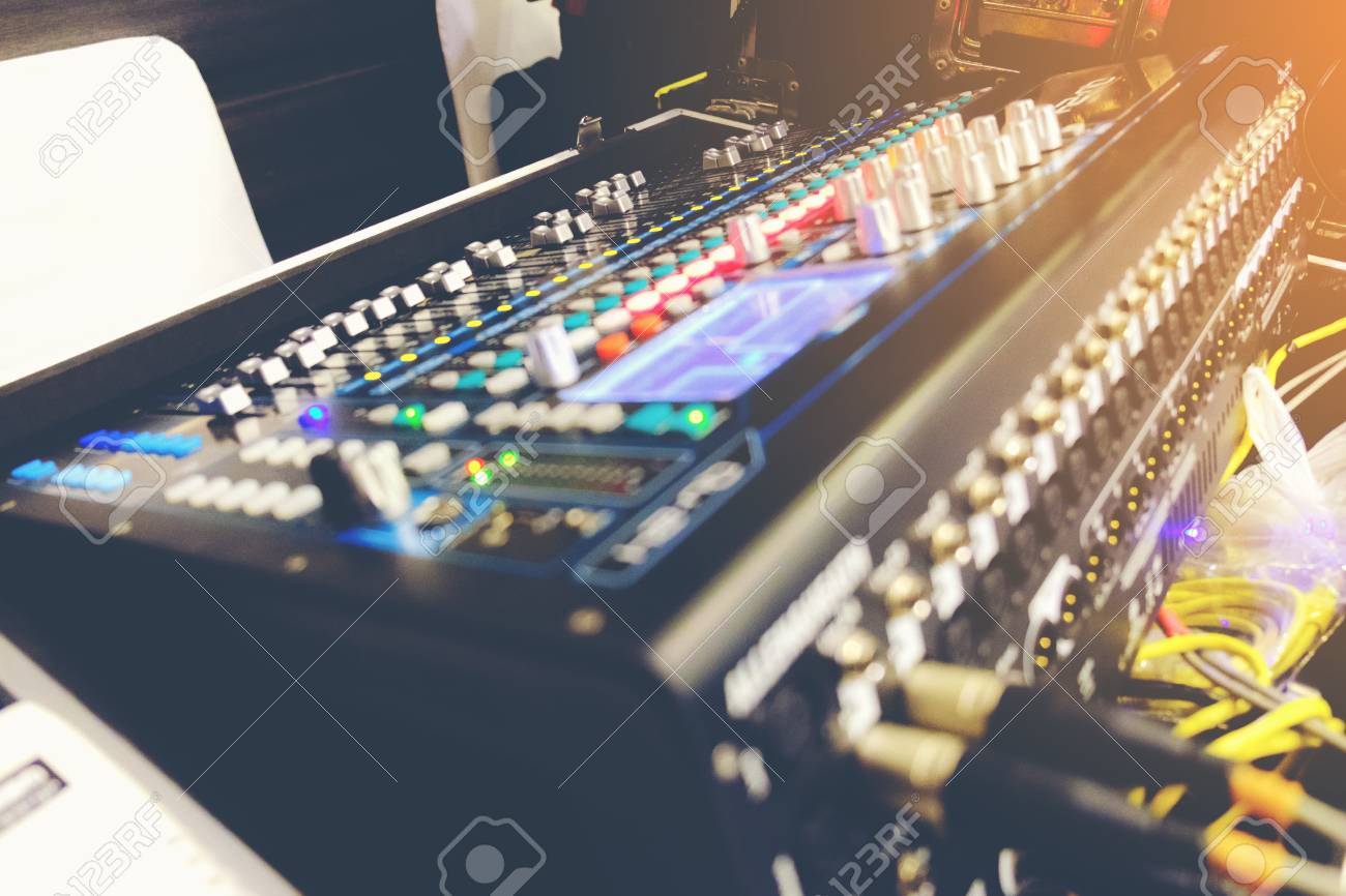 Blurred Background Of Party Dj Mix Tracks On Digital Turntable Stock Photo Picture And Royalty Free Image Image