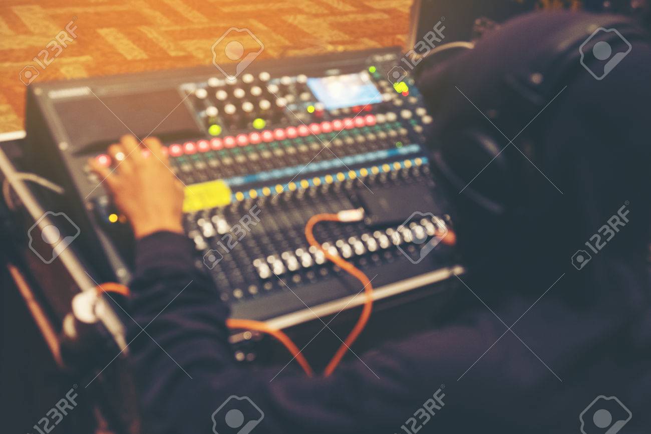 Blurred Background Of Party Dj Mix Tracks On Digital Turntable Stock Photo Picture And Royalty Free Image Image