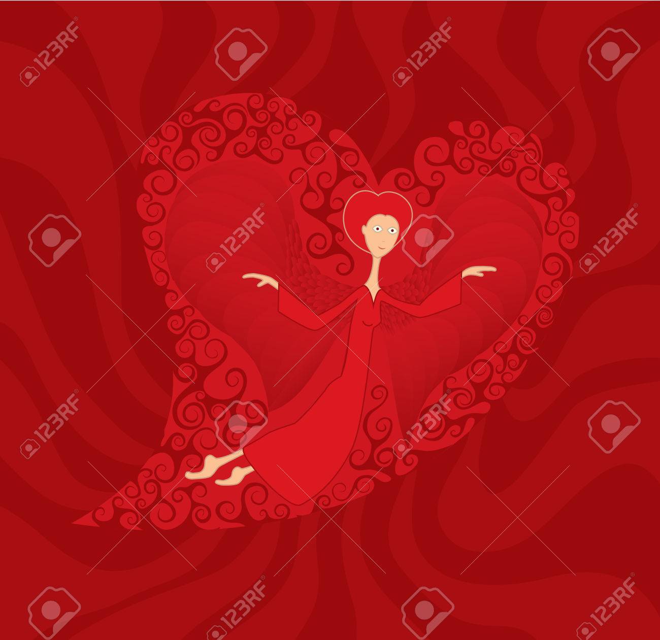 恋のキューピッド ハート のイラスト素材 ベクタ Image