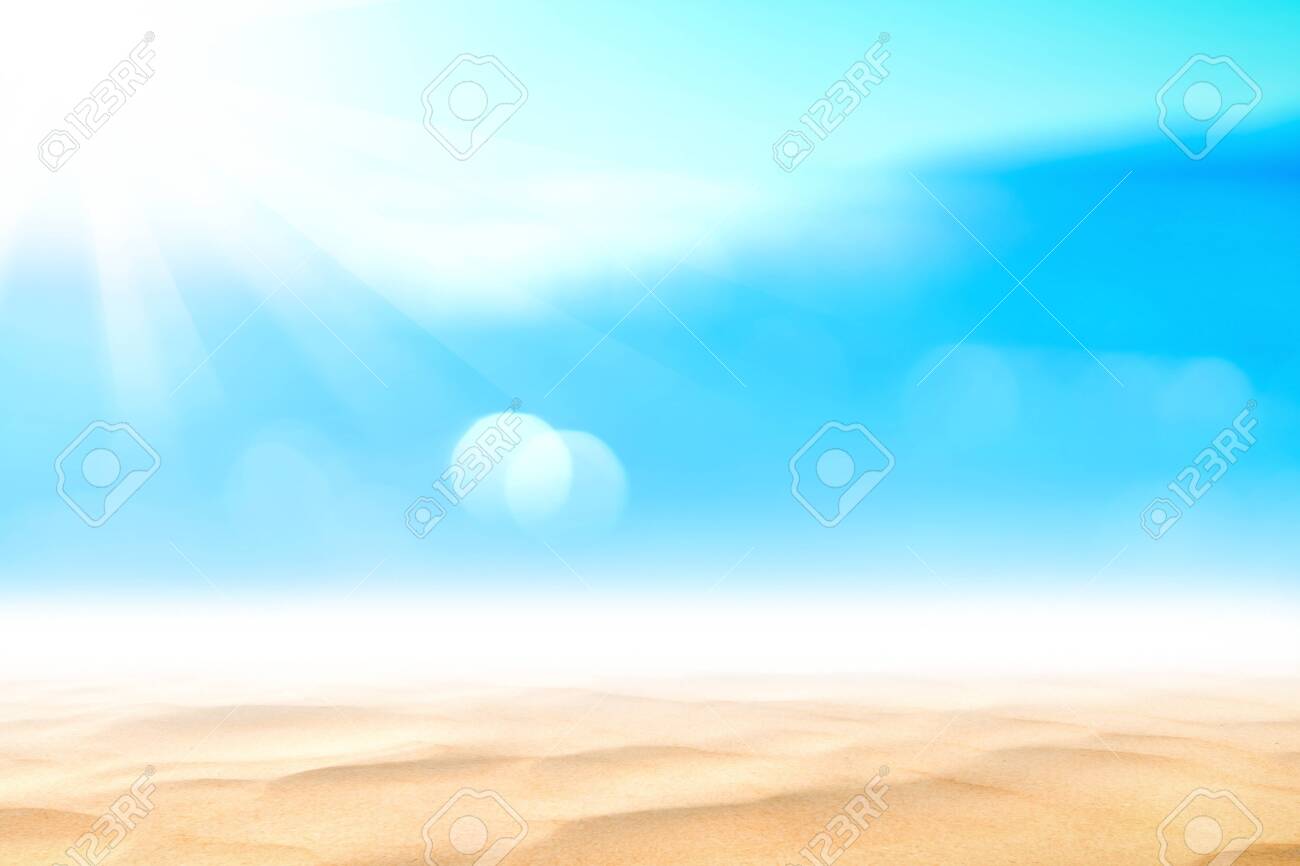 Summer vacation outdoor and travel holiday adventure concept.Copy space blur tropical beach with bokeh sun light wave on blue sky and white cloud abstract background. Vintage tone filter effect color. - 126833570 Summer vacation outdoor and travel holiday adventure concept.Copy space blur tropical beach with bokeh sun light wave on blue sky and white cloud abstract background. Vintage tone filter effect color. - 126833570