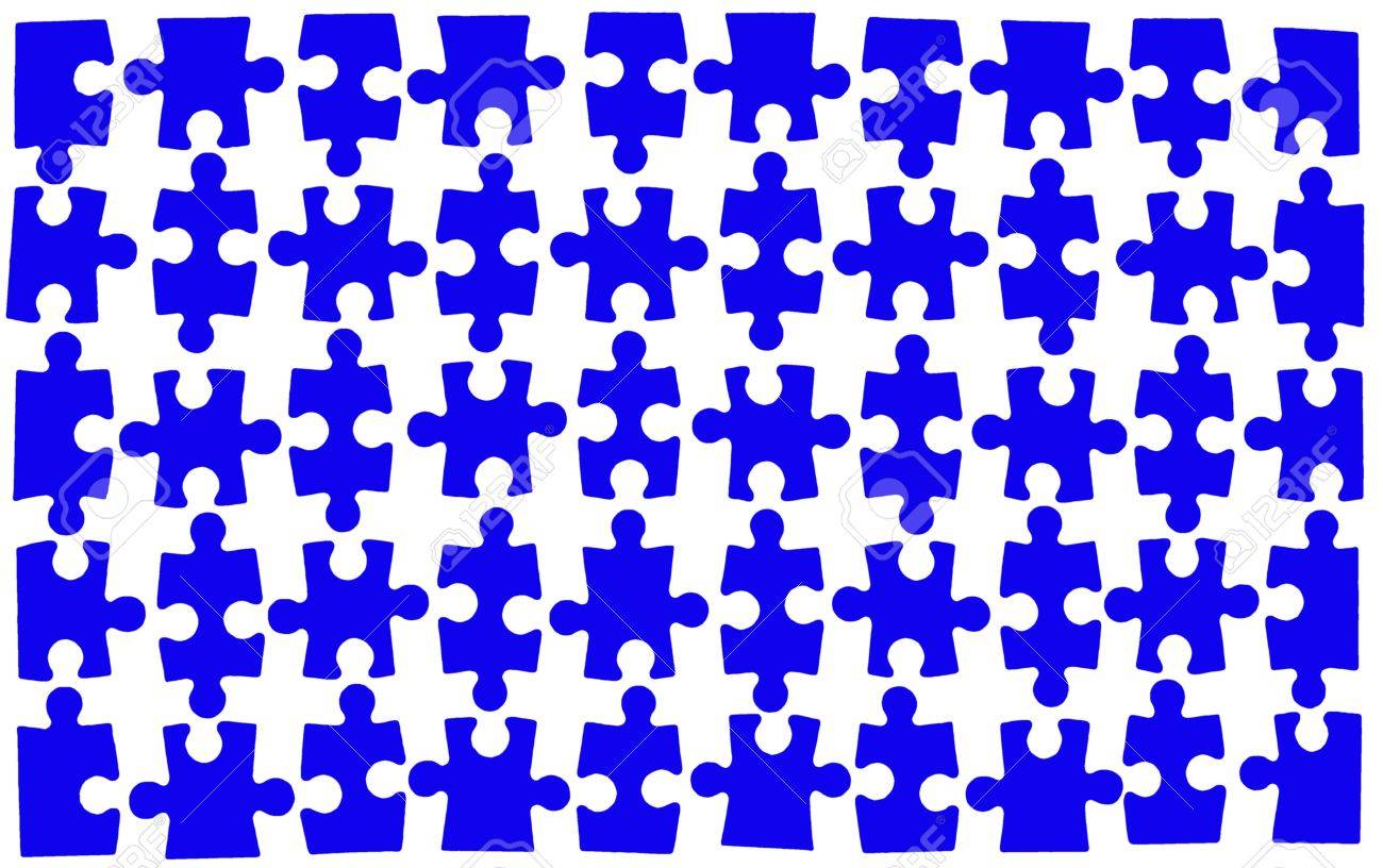 jigsaw puzzle with 50 pieces pieces fit into each other stock photo