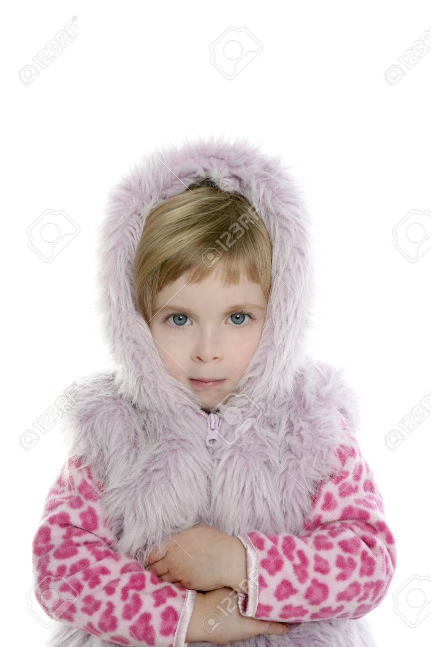 pink winter coat with fur hood