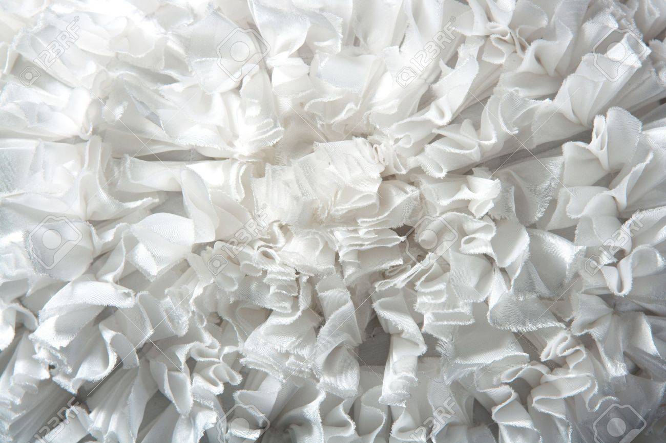 白いプリーツ フリル生地ファッション テクスチャ背景 の写真素材 画像素材 Image