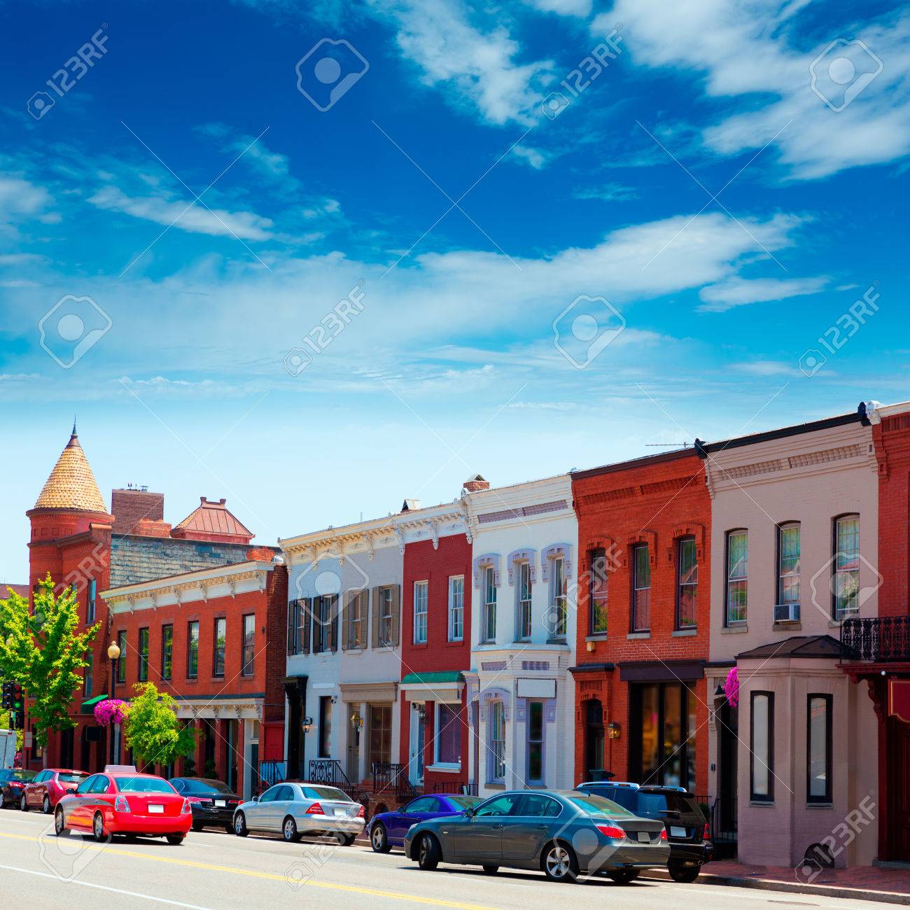 조지 타운 역사 지구 타운 하우스 Facades 워싱턴 DC에서 미국 로열티 무료 사진, 그림, 이미지 그리고 스톡포토그래피.  Image 36930359