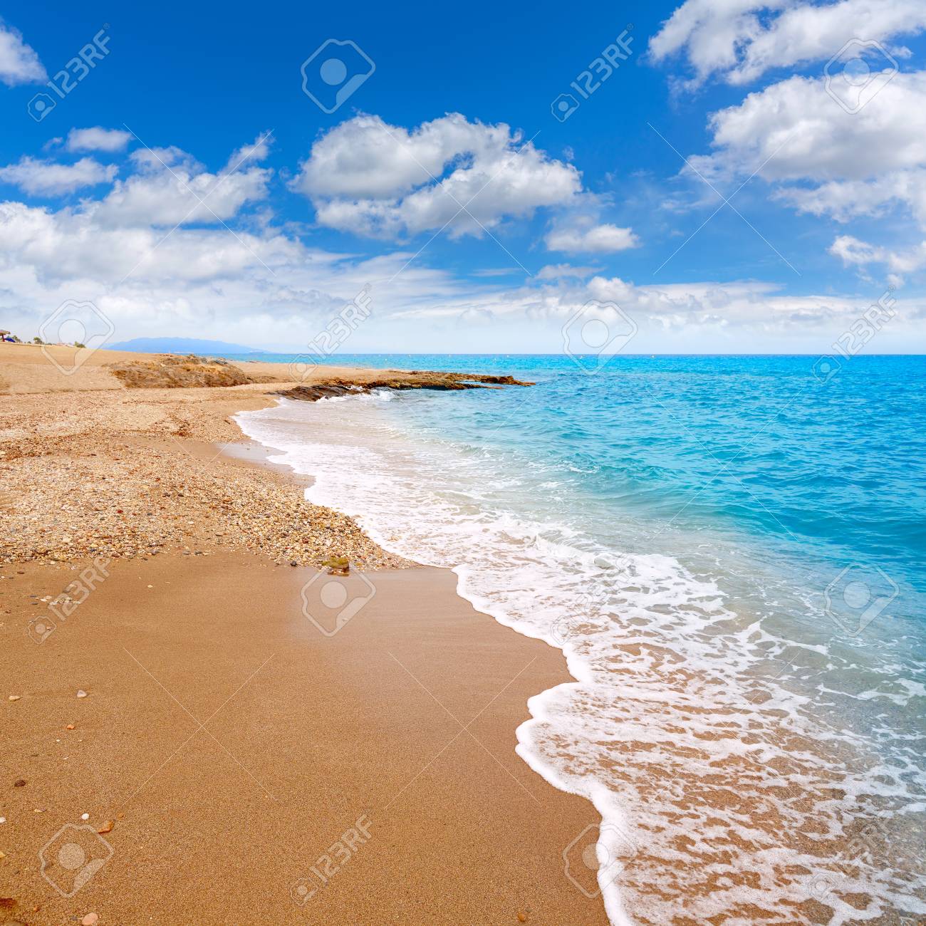 Almeria Mojacar Plage En Mer Méditerranée Despagne