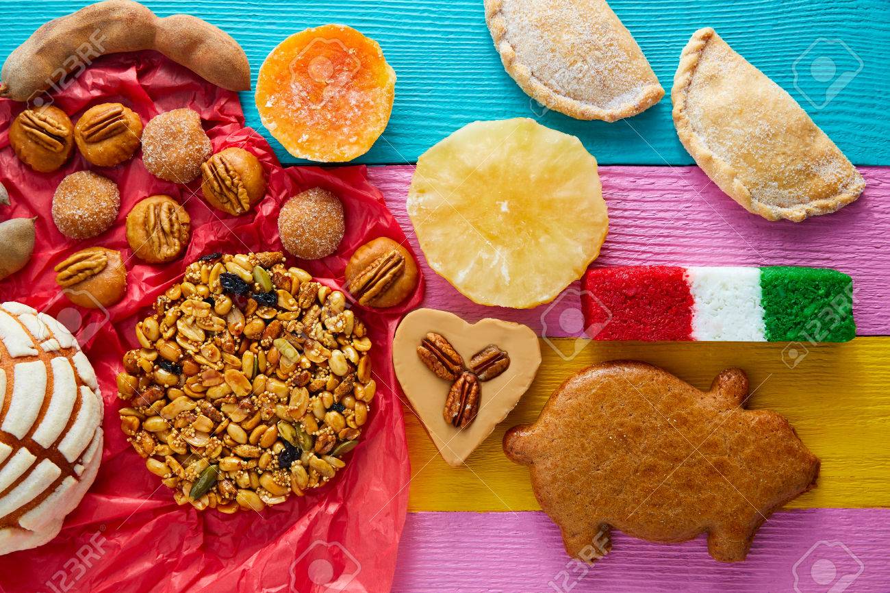 メキシコお菓子やペストリー カヘタ タマリンド ココナッツの旗 Palanqueta Puerquito の写真素材 画像素材 Image