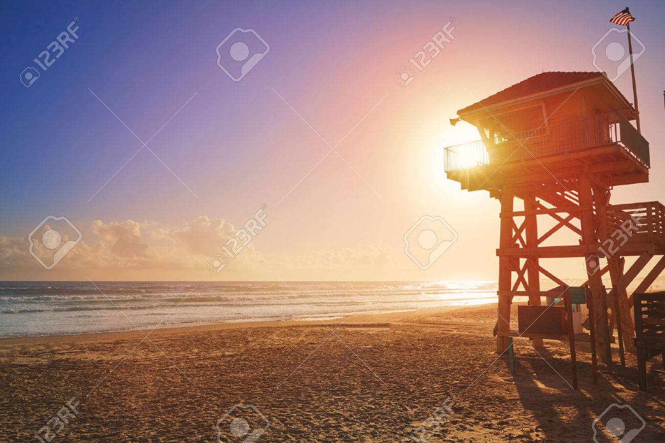 Daytona Beach in Florida baywatch tower in USA - 58900718 Daytona Beach in Florida baywatch tower in USA - 58900718