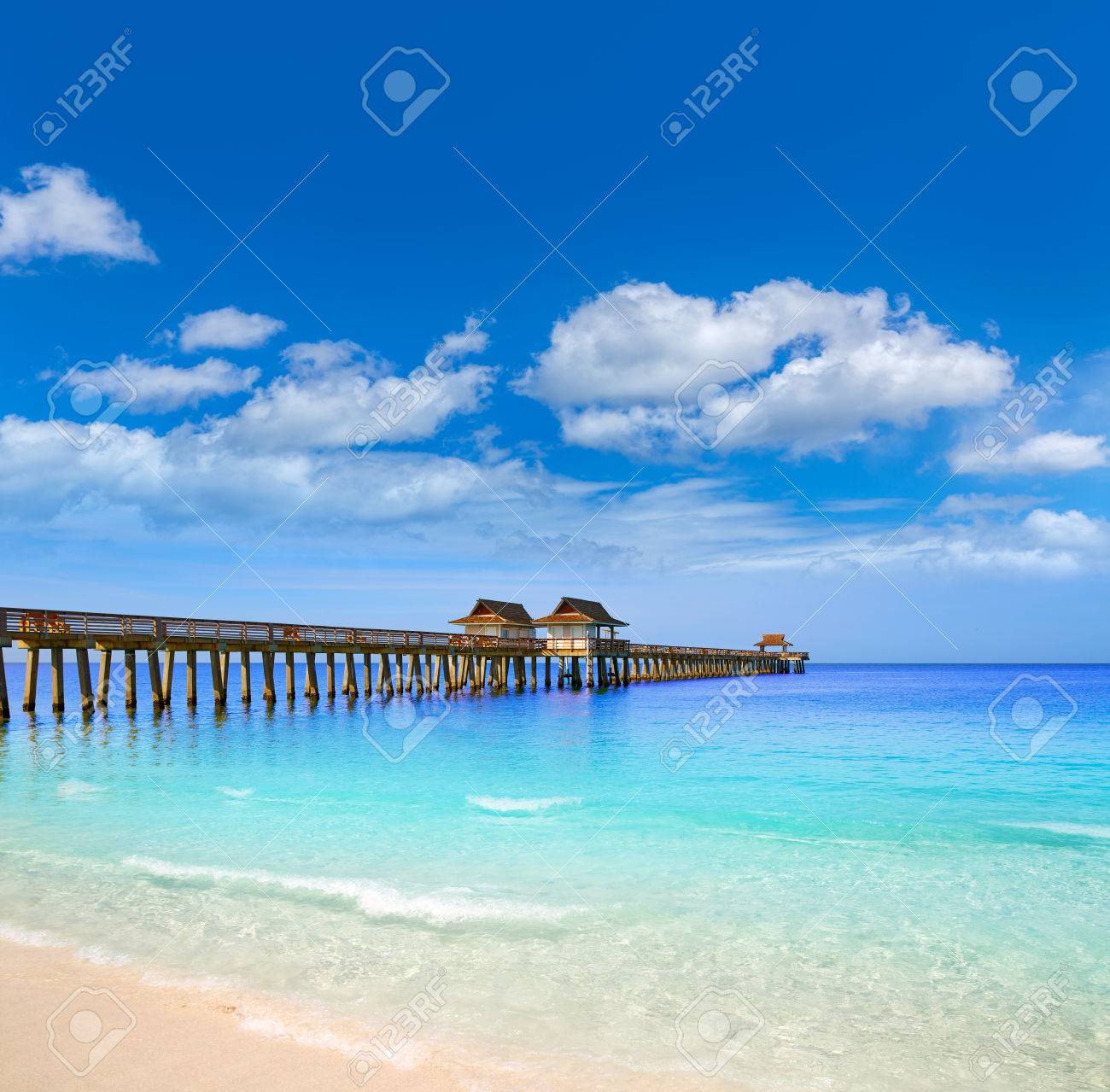Naples Pier And Beach In Florida Usa Sunny Day Stock Photo Picture And Royalty Free Image Image 60127245