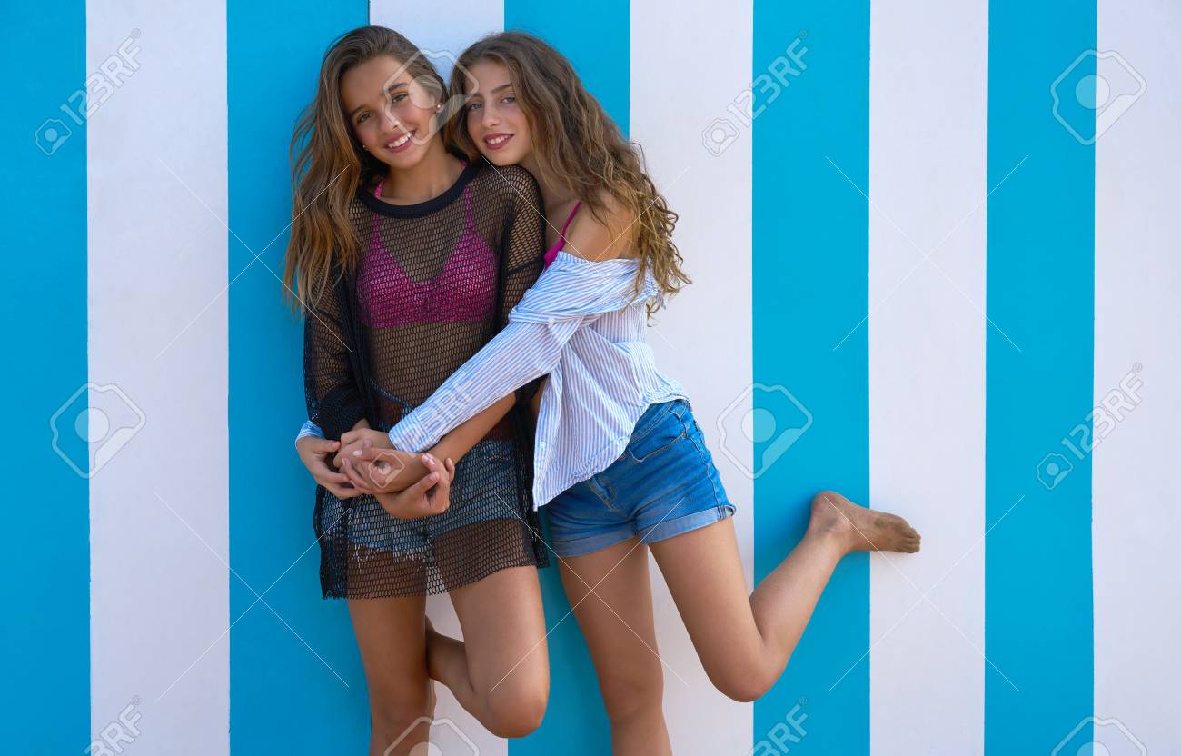 Teen Girls Hugging