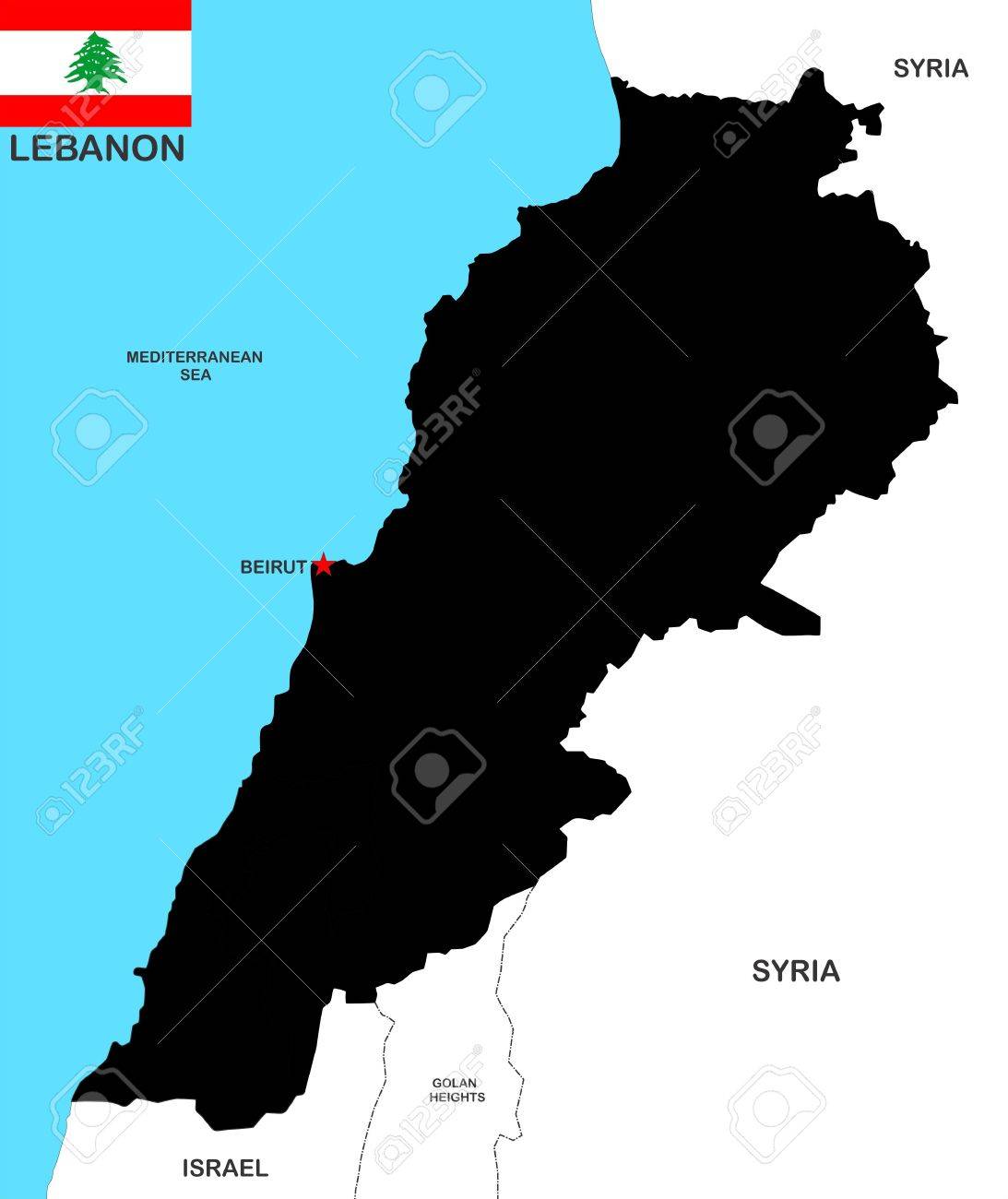 Sehr Grossen Grosse Libanon Schwarze Karte Illustration Lizenzfreie Fotos Bilder Und Stock Fotografie Image 15085488