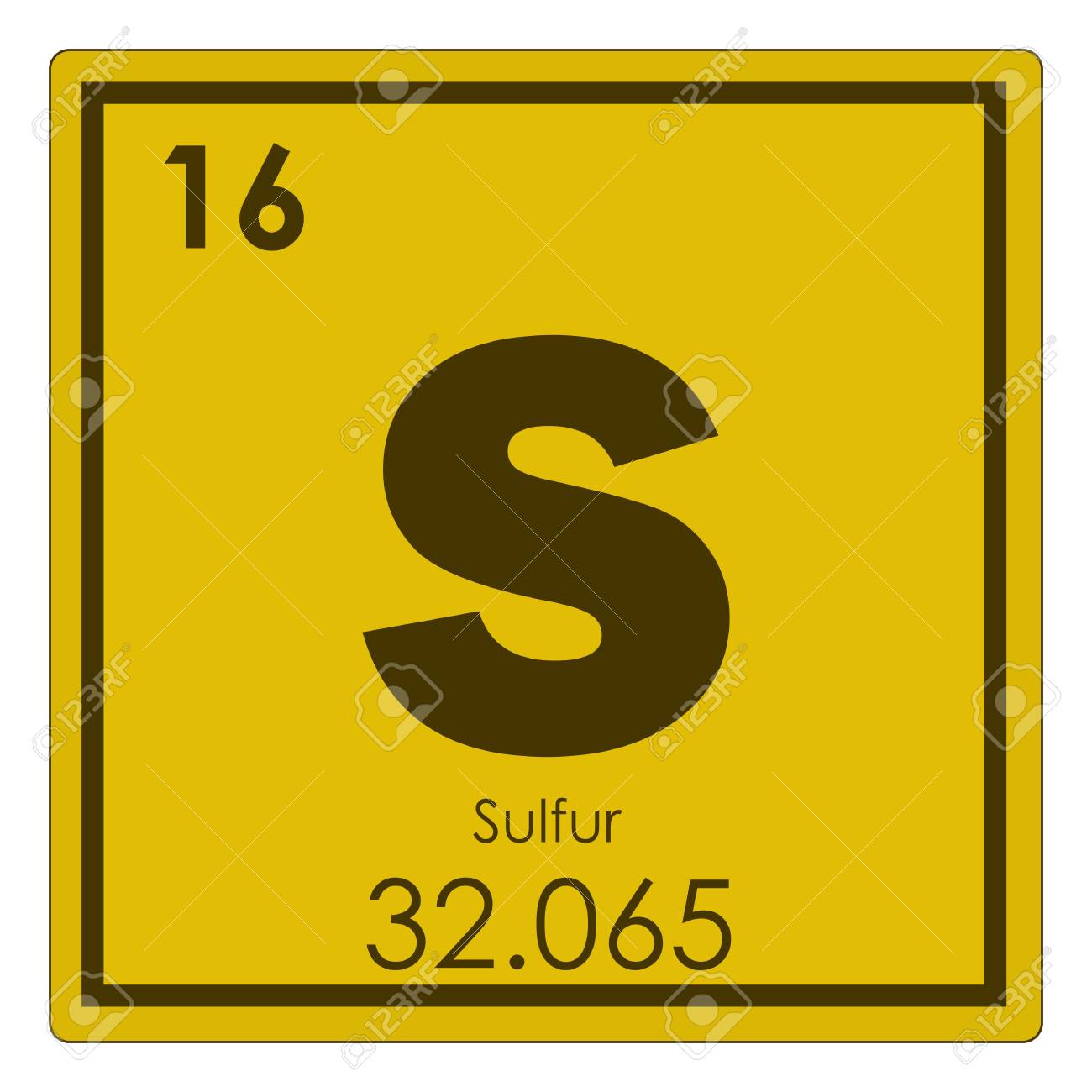 sulfur chemical element periodic table science symbol sulfur periodic table